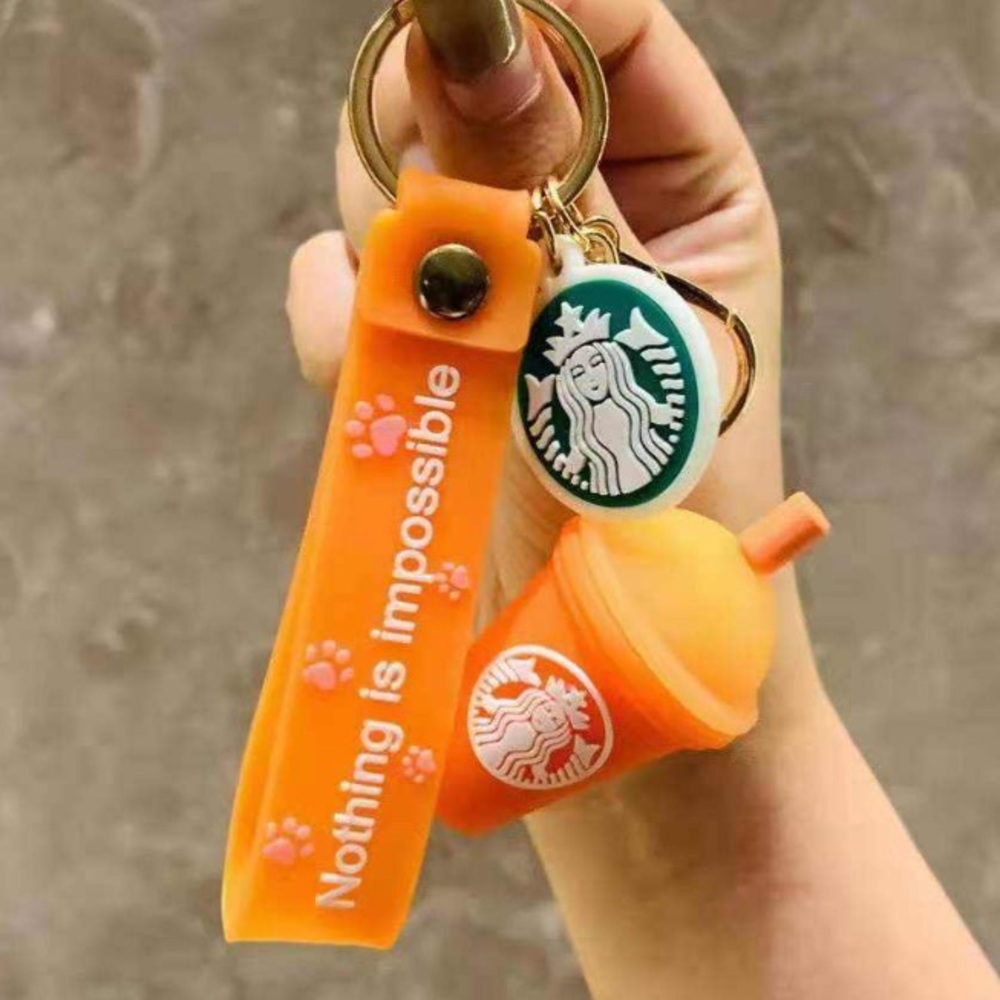 ✨Starbucks Keychain✨Orange Tone✨